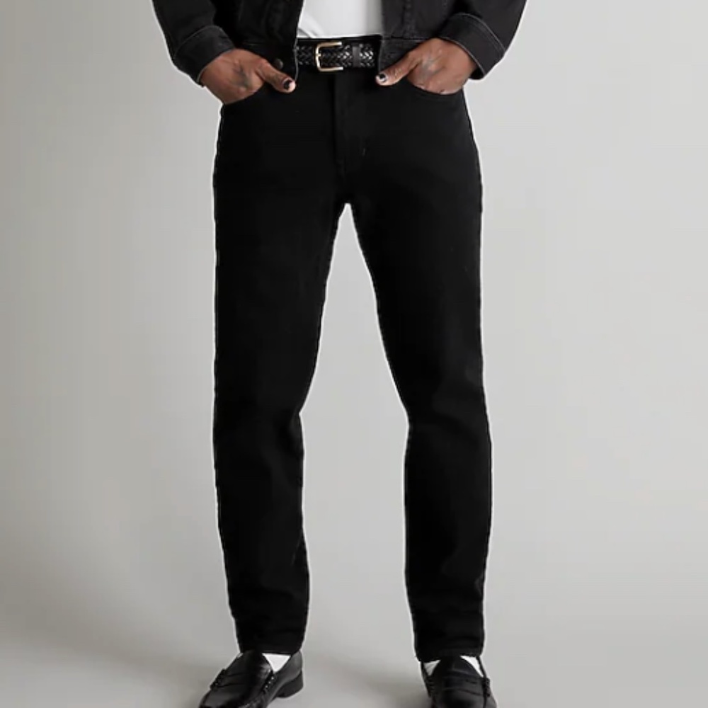 Madewell Athletic Slim Jeans: COOLMAX® Denim Edition - Black Denim - 34x32